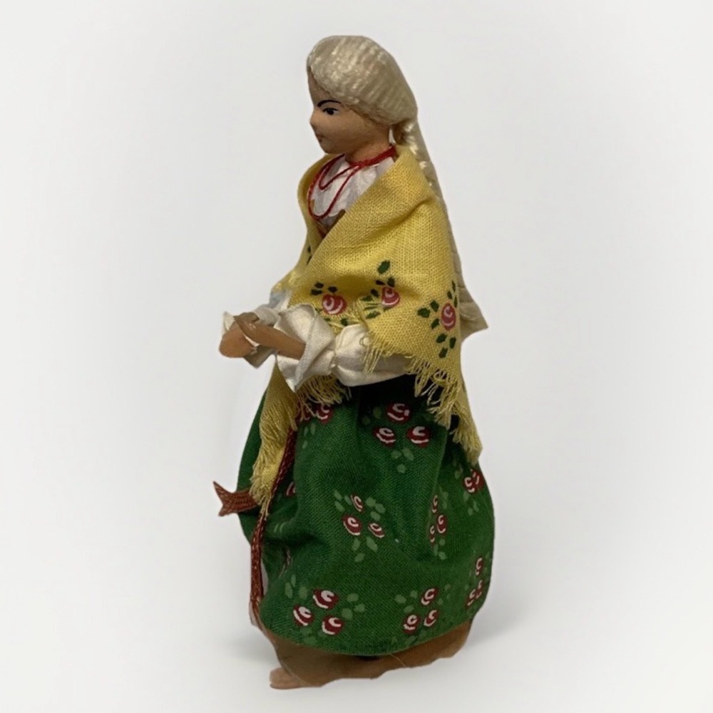 Vintage Polish Folk Costume Doll on Platform - Picture 5 of 7